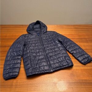 Primary Kids Lightweight Winter Cold Weather Puffer Jacket Navy Blue Size 14